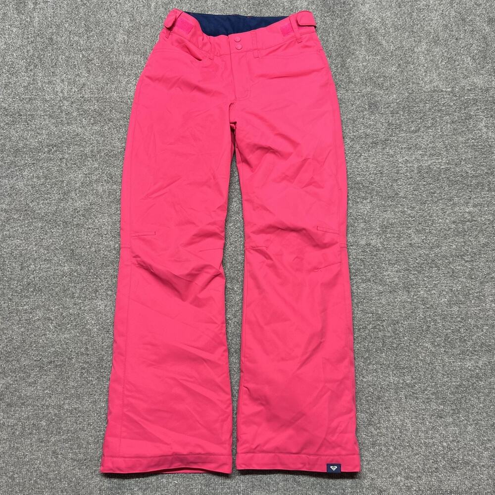Roxy Ski Pants Girls 14 Pink Insulated Lined Salopettes Water Resistant Snow